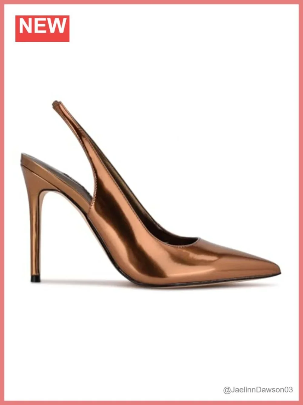 Nine West Feather Slingback Stiletto Heels Women's Pumps Pointed Toe